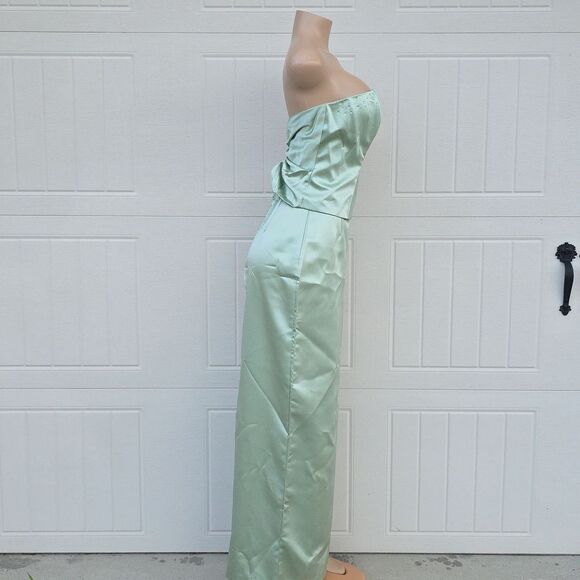 NEW BARI JAY TWO PIECE GOWN SIDE ZIPPER CLOSURE WITH JEWEL STUDDED EMBELLISHMENT - Picture 5 of 15